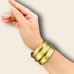 UnfoldSelf Women Gold-Plated Cuff Bracelet-image-21