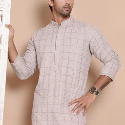 Jompers Men Embroidered Regular Sequinned Kurta with Pyjamas image 1