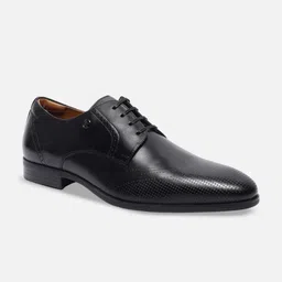 Louis Philippe Men Textured Leather Formal Derbys-picture-1