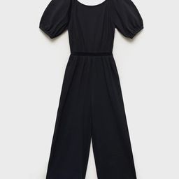 Mango Kids Girls Cotton Lace Inserts Parallel Jumpsuit-image-18