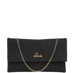 Lavie Eva Black Textured Clutch-image-69