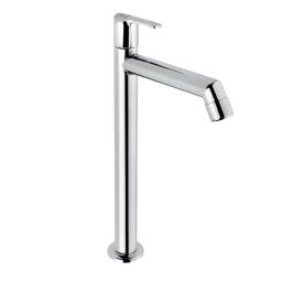 Enicet 304.8 mm (12 Inch) Brass Chrome Finish Delta Pillar Cock High Neck for Wash Basing, DE120-2
