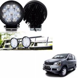 Cartronics Waterproof 9 LED Round Fog Light with Mounting Brackets for Mahindra Xylo-19