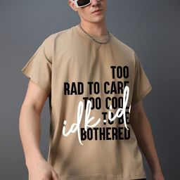 Bewakoof Men Typography Printed Round Neck Cotton Oversized T-shirt-picture-36