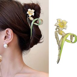 Blubby Flower Design Claw Clip-image-2