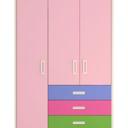 Adona Fiona 3 Door Premium MDF Wardrobe With 3 Drawers - Multicolour-image-12