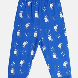 MINI KLUB Cotton Abstract Printed Pajama - Blue-picture-31