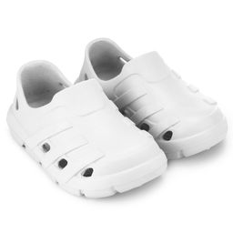 HOPPA SWEDEN Solid Slip Ons Perforated Clogs - White-image-21