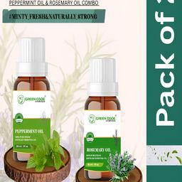 GREEN CODE AYURVEDA Set Of 2 100% Pure Peppermint & Rosemary Essential Oils - 30 ml Each-image-100