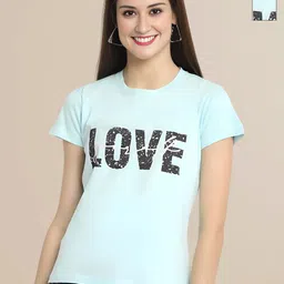 Mast & Harbour Women Pack Of 2 Typography Printed Cotton T-shirt-picture-9