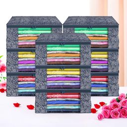 Kuber Industries Navy Blue Set of 6 Regular Drawer Organiser Organisers-13