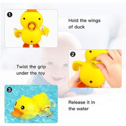 ADKD Swimming Turtle, Penguin & Duck Wind Up Bath Toys Pack Of 3 - (Color & Design May Vary) image 4