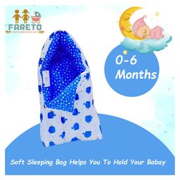 Fareto Baby Sleeping Essential Mattress with Net Bedding Set Combo Carry Bag, Blue image 4