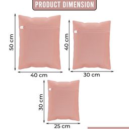 Kuber Industries Peach-Colored 12 Pieces Rectangular Durable Laundry Bags With Zipper image 2