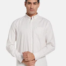 METTLE Men Multi Stripes Opaque Striped Casual Shirt-image-96