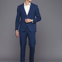 Peter England Elite Men Solid Two Piece Suit-image-98