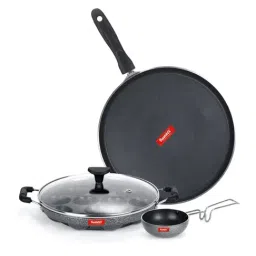 Sumeet Elegant Design Silver Aluminium Cookware Set-picture-33