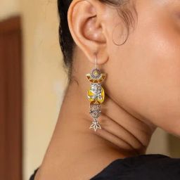 Shaya 92.5 Sterling Silver Shokhi Drop Earrings for Women-image-50