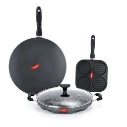 Sumeet Elegant Design Silver Aluminium Cookware Set-picture-14