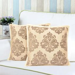 Saral Home Golden Chenille Cushion Covers - Set of 2-image-109