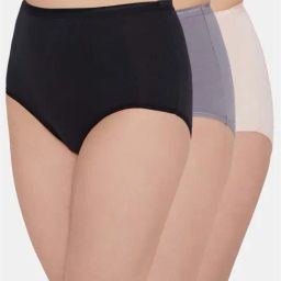 Wacoal Black & Beige Cotton Hipster Panties - Pack Of 3-image-90