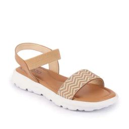 Fausto Women's Beige Ankle Strap Sandals-image-8