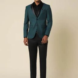 Allen Solly Green Slim Fit Two Piece Suit-image-31