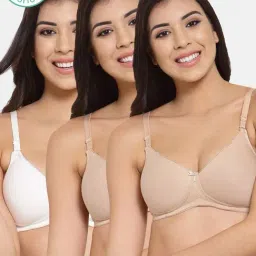 Inner Sense Multicolor Non Wired Padded T-shirt Bra (Pack Of 3)-picture-42