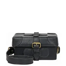 Hidesign Black Solid Medium Sling Handbag-image-2