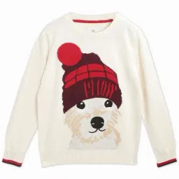 Cherry Crumble by Nitt Hyman Kids White Printed Sweater-image-64