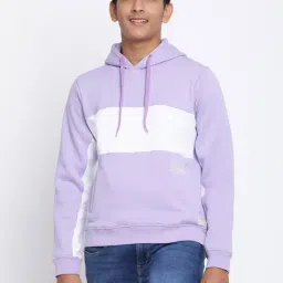 Lil Tomatoes Kids Purple & White Color Block Full Sleeves Sweatshirt-image-26