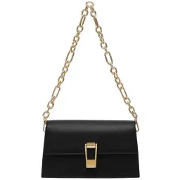 Miraggio Black Solid Medium Sling Handbag-picture-12