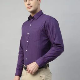 Hancock Navy Slim Fit Striped Shirt-picture-32