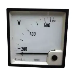 Meco-G 0-600V SR100 Moving Coil 90° AC Scale Voltmeter - 100 x 80 mm Sq.-36