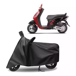Auto Pearl Polyester Two Wheeler Cover for Honda Activa i (Grey)-image-13
