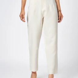 Annabelle By Pantaloons White Polyester Straight Fit Casual Trousers-image-61