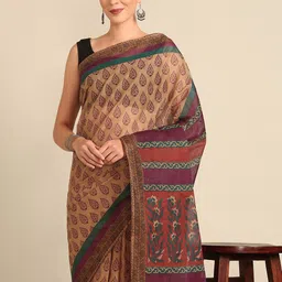 SHANVIKA Ethnic Motifs Pure Cotton Saree-image-97