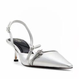 Aldo Women's MARIETTA Silver Sling Back Stilettos-image-86