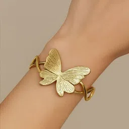 ISHTAARA Women Gold-Plated Stainless Steel Cuff Bracelet-picture-32