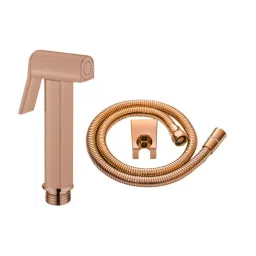 D&B BATHWARE Rose Gold Brass Chrome Finish Health Faucet with 1 m Hose and Holder Plushy, DB-TLTSWR6508-PRG-39