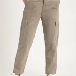 IVOC Brown Cotton Regular fit Trousers-picture-44