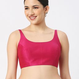 neckbook Women Pink Solid Saree Blouse-image-50