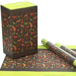 eVincE - thoughtful PRESENTations DOGY03L25  Matte Dog Kids Birthday Theme Party Child Friendly Facts Gifts for boy and girl 50 x 70 cms Gift Wrapping Paper (Pack of 25 Piece)-image-96