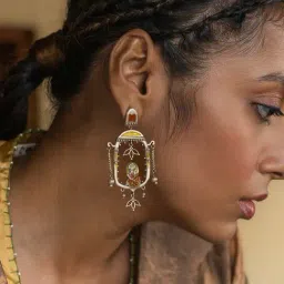Shaya 92.5 Sterling Silver Janaki Drop Earrings for Women-image-76
