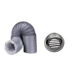 Astberg 200 mm (8 inch) PVC with Double-Wall Aluminum Foil, SS304 Steel Silver & Grey Exhust Pipe & Outer, Cowl-8