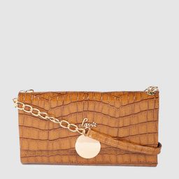 Lavie Brown Textured Sling Bag-image-73