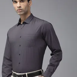 Van Heusen Move Labs Men Slim Fit Stretchable Opaque Solid Stain Resistant Anti Bacterial Formal Shirt-image-20