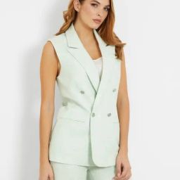Guess Green Polyester Solid Blazer-picture-48
