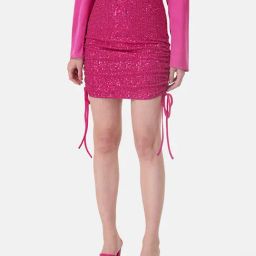 Kazo Hot Pink Embellished Mini Skirt-picture-12