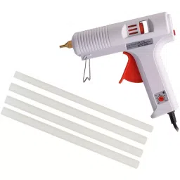 CRAFTYGUN 150 W Trigger Feed Hot Melt Glue Gun White with 4 Stick, FD-150 W-picture-16